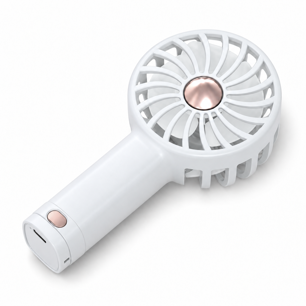 Airlo Handheld in white, angled view.