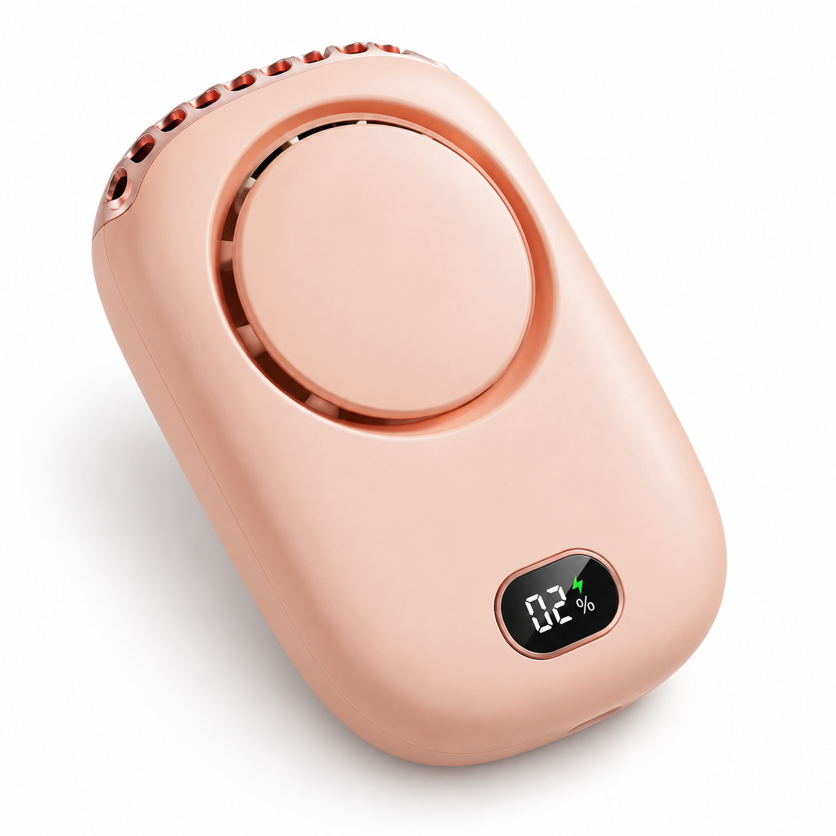 Airlo Pocket in peach (supplier pink), angled view.